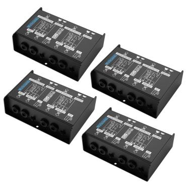 Imagem de Kit 4 Direct Box Passivo Duplo Wireconex WDI 500.2 Casador de impedância