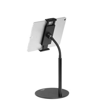 Imagem de DURABLE Suporte de mesa Twist para tablet e smartphone, suporte giratório de pescoço de ganso de 360°, altura ajustável, compatível com iPhone, Android, iPad Pro Air Mini, Fire, Kindle, Galaxy,