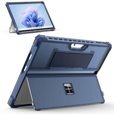 Imagem de MoKo Capa para Microsoft Surface Pro 11, Surface Pro 10, Surface Pro 9 de 13 polegadas, capa robusta multifuncional com suporte, compatível com teclado tipo capa, azul