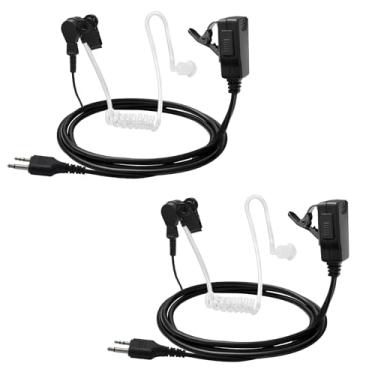 Imagem de Pacote com 2 fones de ouvido para Midland GXT1000VP4 GXT1050VP4 Fone de ouvido de vigilância de tubo acústico transparente com PTT para GXT LXT XT CXT Series LXT500VP3 LXT600 GXT1000 GXT1000XB