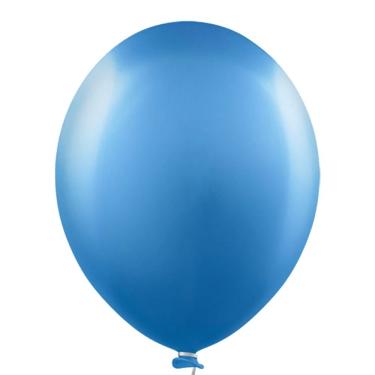 Imagem de Balão Cromado Alumínio Azul - 9 Polegadas - 25 Unidades