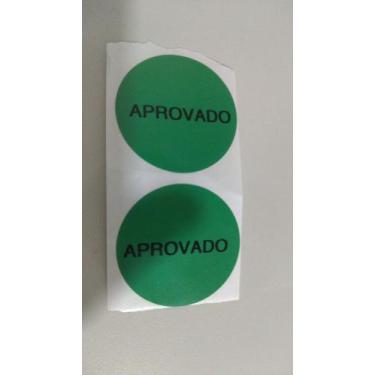 Imagem de Etiqueta Selo De Produto Aprovado 40mm - RPrint Etiquetas