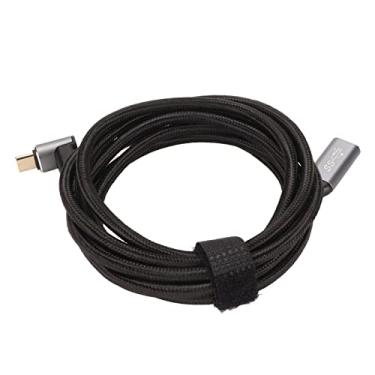 Imagem de Cabo USB C 3.1 Macho para Fêmea, PD100W de Carregamento Rápido 10 Gbps 4K a 60 Hz Cabo de Extensão USB C de 90 Graus Com Design Em Forma de L para Consoles de Jogos Steam Deck,
