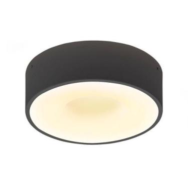 Imagem de Plafon Taschibra Sushi Redondo Com 4 Lâmpadas 3000k Bivolt Preto