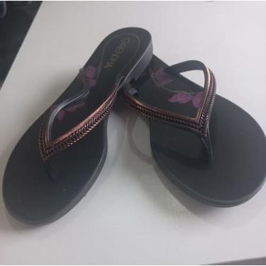 Imagem de Sandalia rasteira preta super conforto d 36 ao 38 - ALIANÇA CALÇADOS