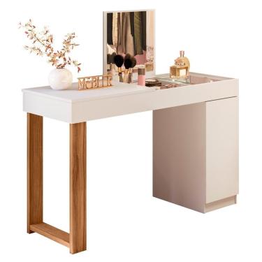 Imagem de Escrivaninha Penteadeira Marih 121 Cm Branco Cinamomo