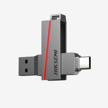 Imagem de Pen Drive Hiksemi Dual Slim 128GB Conexão USB-C E USB-A Leitura 30MB/s