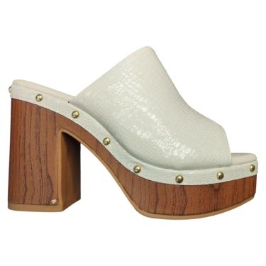 Imagem de Tamanco Feminino Croco Vizzano Meia Pata Salto Alto 6541.205