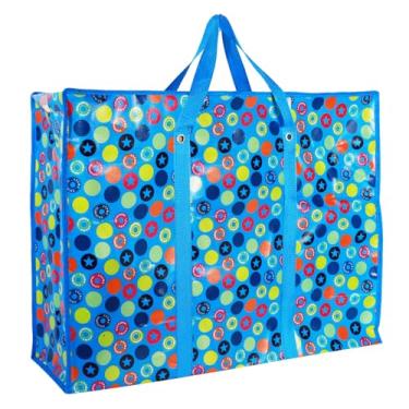 Imagem de Sacos de transporte grandes extra pesados com zíper forte e alças confortáveis, bolsas de roupas resistentes e duráveis, caixas de transporte, armazenamento de Natal, caixas de transporte para