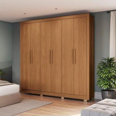 Imagem de Guarda Roupa Casal 6 Portas 3 Gavetas Canela Harmonia - Kappesberg