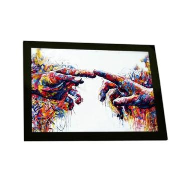 Imagem de Quadro Decorativo Grafite Criação De Adão Arte Rua Decoração Poster Quarto Sala