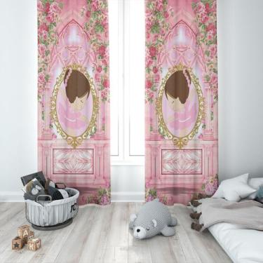 Imagem de Cortina Tecido Oxford Quarto Bailarina Molduras - 140x220cm - Fabrika 