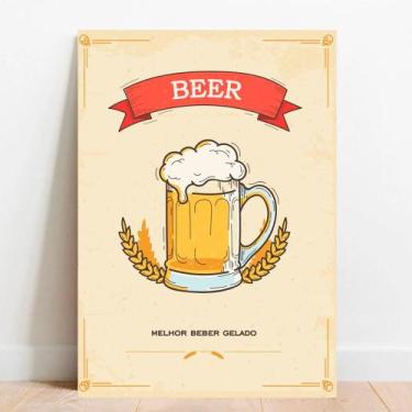 Imagem de Placa Decorativa Beer - TACOLADO PAPEL DE PAREDE, 40 x 60cm