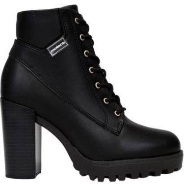 Imagem de Bota Coturno Feminino Cano Curto Conforto Salto Bloco Tratorado Moleca 5325.119.23654-Feminino