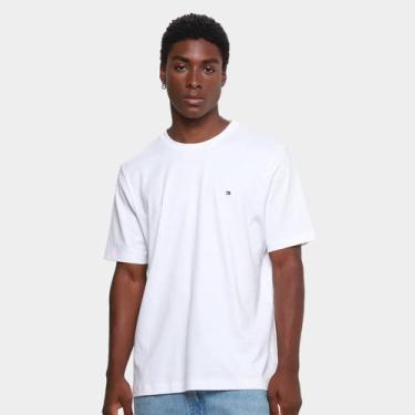 Imagem de Camiseta Tommy Hilfiger Light Interlock Masculina, Vinho, M
