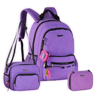 Imagem de Kit Mochila Costas Luluca Youtuber Estojo 2 em 1 E Lancheira - Clio St