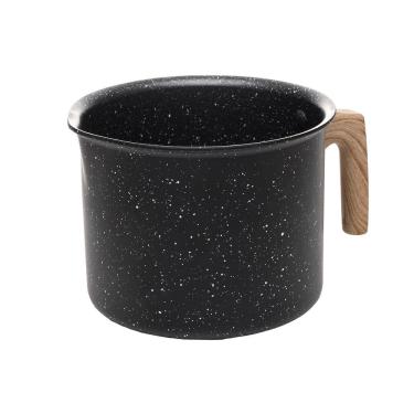 Imagem de Fervedor Leiteira de Indução em Alumínio com Revestimento Cerâmico Granilite Preta 1,7 Litros 14cm Wolff