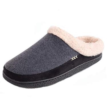 Imagem de Alpine Swiss Paul Mens Memory Foam Fleece Clog Slippers House Shoes Gray US 9-10
