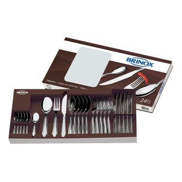 Imagem de Faqueiro Brinox Bellagio em Aço Inox 5103/102 - 24 peças