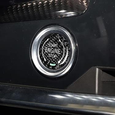 Imagem de FINMOKAL Cobertura Do Botão De Partida Do Motor De Fibra De Carbono Para Chevrolet C8 Corvette Z51 2020-2022 Preto, Fibra De Carbono