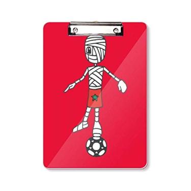 Imagem de Prancheta de futebol marroquino Mummy Sport Pasta, bloco de notas A4