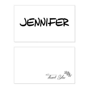 Imagem de Manuscrita especial nome inglês JENNIFER cartão de agradecimento aniversário papel saudação casamento agradecimento