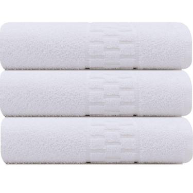 Imagem de Kit 3 Toalhas Banho para Salão de Beleza SPA Hotel Academia 75x140cm - Emcompre
