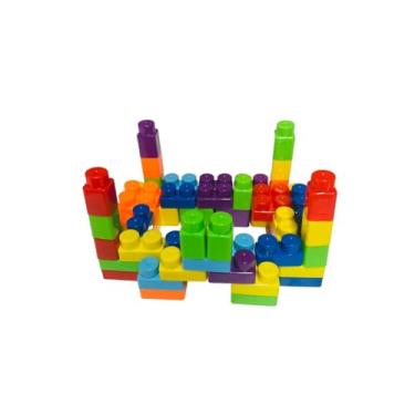 Imagem de Blocos De Montar 60 Peças Brinquedo Educativo 18 Meses 2 Anos 3 Anos Grande Infantil Crianças Construção