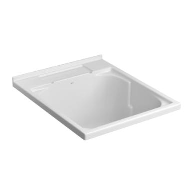 Imagem de Tanque de Sobrepor Multiuso com Esfregador de Madeira Branco - Deca