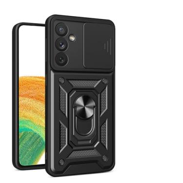 Imagem de Kukoufey Compatível com Samsung Galaxy A05s 4G com capa de lente de câmera deslizante compatível com Samsung Galaxy A05s 4G SM-A057F SM-A057F/DS SM-A057M SM-A057M/DS capa preta