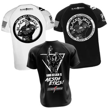 Imagem de Kit 3 Camisetas Black Skull e Integralmedica Bope e Zyzz de Treino-Unissex