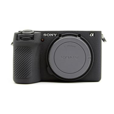 Imagem de MUZIRI KINOKOO Capa para Sony A6700, capa protetora de silicone macio com superfície fosca aprimorada para câmera digital Sony A6700/Alpah 6700 - capa A6700 com ajuste fino antiarranhões - preta