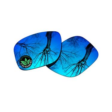 Imagem de Raydi Lentes de reposição de policarbonato para óculos de sol quadrados RayBan RB4181 57 mm - Espelhado azul gelo - Polarizado