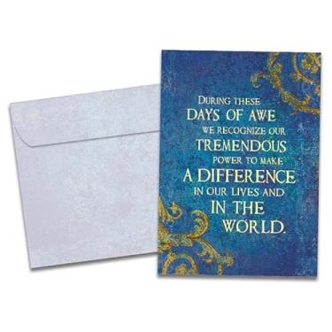 Imagem de Tree-Free Greetings Cartão de felicitações Rosh Hashanah, ecológico, feito nos EUA, papel 100% reciclado, 12,7 x 17,7 cm, Days of Awe (GO63106)