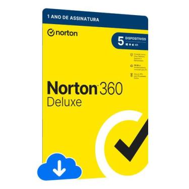 Imagem de Antivírus Norton 360 Deluxe - 5 Dispositivos 12 Meses ESD - 21405567