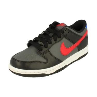 Imagem de Nike Tênis infantil Dunk Low, Preto/Vermelho Universitário/Branco/Azul Racer, 19