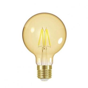 Imagem de Lâmpada LED Bulbo Vintage Filamento Dimerizavel G80 Taschibra 127V Amb