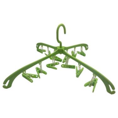 Imagem de Varal de Roupas Calcinha Cueca Meia 12 Prendedores Verde - clink