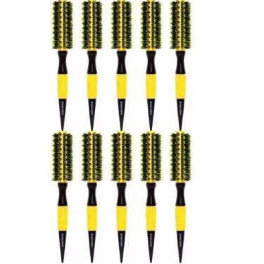Imagem de Kit 10UN escovas termicas ceramica yellow 47MM marco boni - Genérico