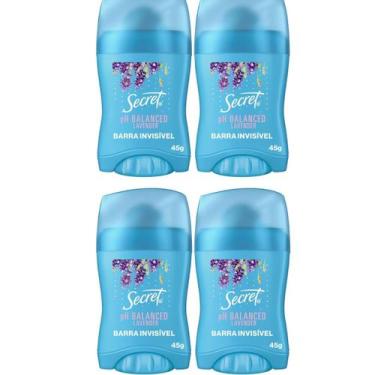 Imagem de Kit 4 Desodorante Barra Secret 45G PH Balanceado Lavender - P&G