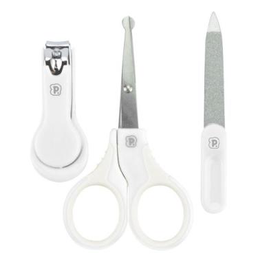 Imagem de Kit Higiene 03 peças Cuidado Do Bebe Pimpolho Branco - Cortador Lixa T