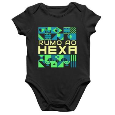 Imagem de Body Bebê Algodão Rumo ao Hexa - Foca na Moda, Preto, G