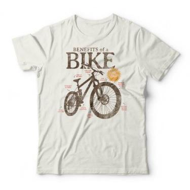 Imagem de Camiseta Benefits Of A Bike Studio Geek, P, Off white