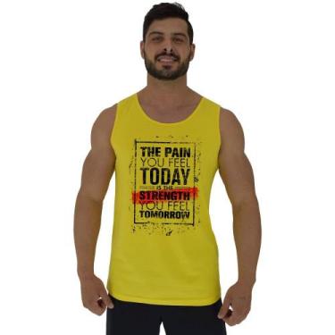 Imagem de Regata Clássica Masculina MXD Conceito Strength Força, Amarelo, EGG
