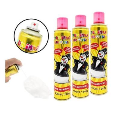 Imagem de Neve Artificial 3 Latas Spray Espuma Carnaval Slime Alegria - Dalegria