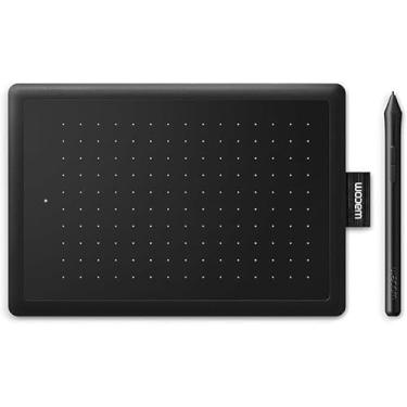 Imagem de Mesa Digitalizadora Bluetooth WacoOne Pequena CTL472 Com Caneta Preto e Vermelho