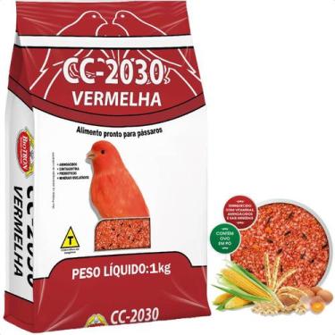 Imagem de Farinhada Cc 2030 Vermelha 1kg Biotron Alimento Para Aves e Pássaros C