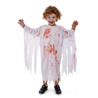 Imagem de Fantasia Infantil Fantasma Sangrento Festa Carnaval e Halloween - Mazz