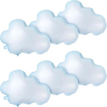 Imagem de Balões Metalizados Sumind - Nuvem Branca 30cm x 53cm (6 Unidades)
