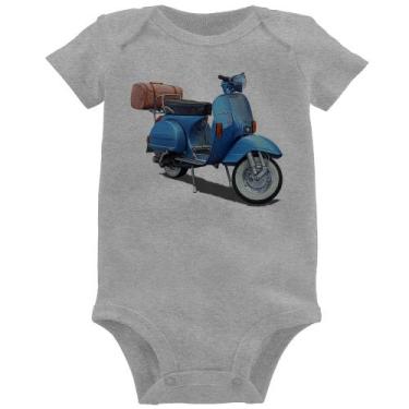 Imagem de Body Bebê Scooter Azul - Foca na Moda, Cinza, M